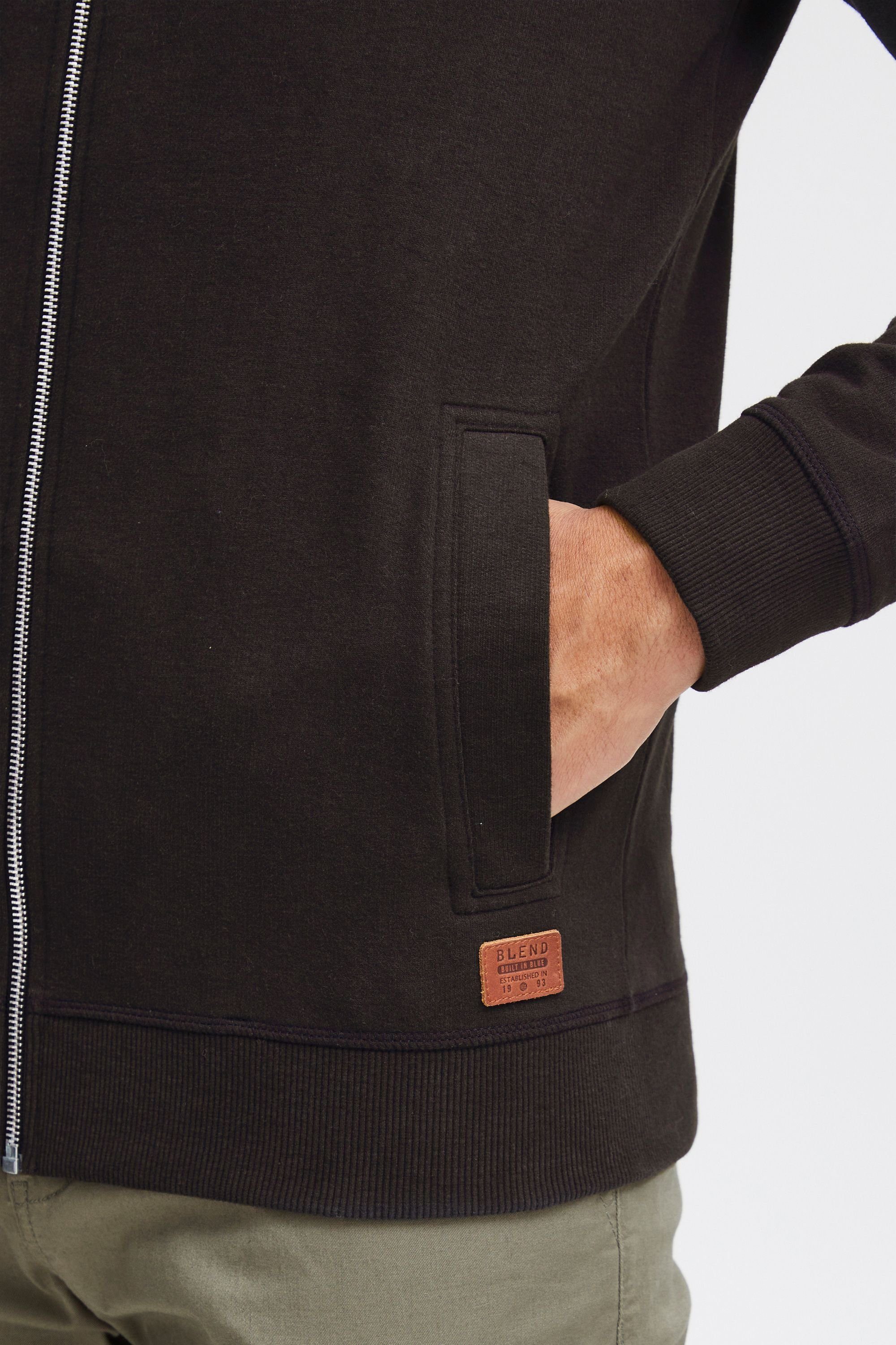 Blend Kapuzenpullover BHAlio Sweatshirtjacke mit zwei Eingriffstaschen