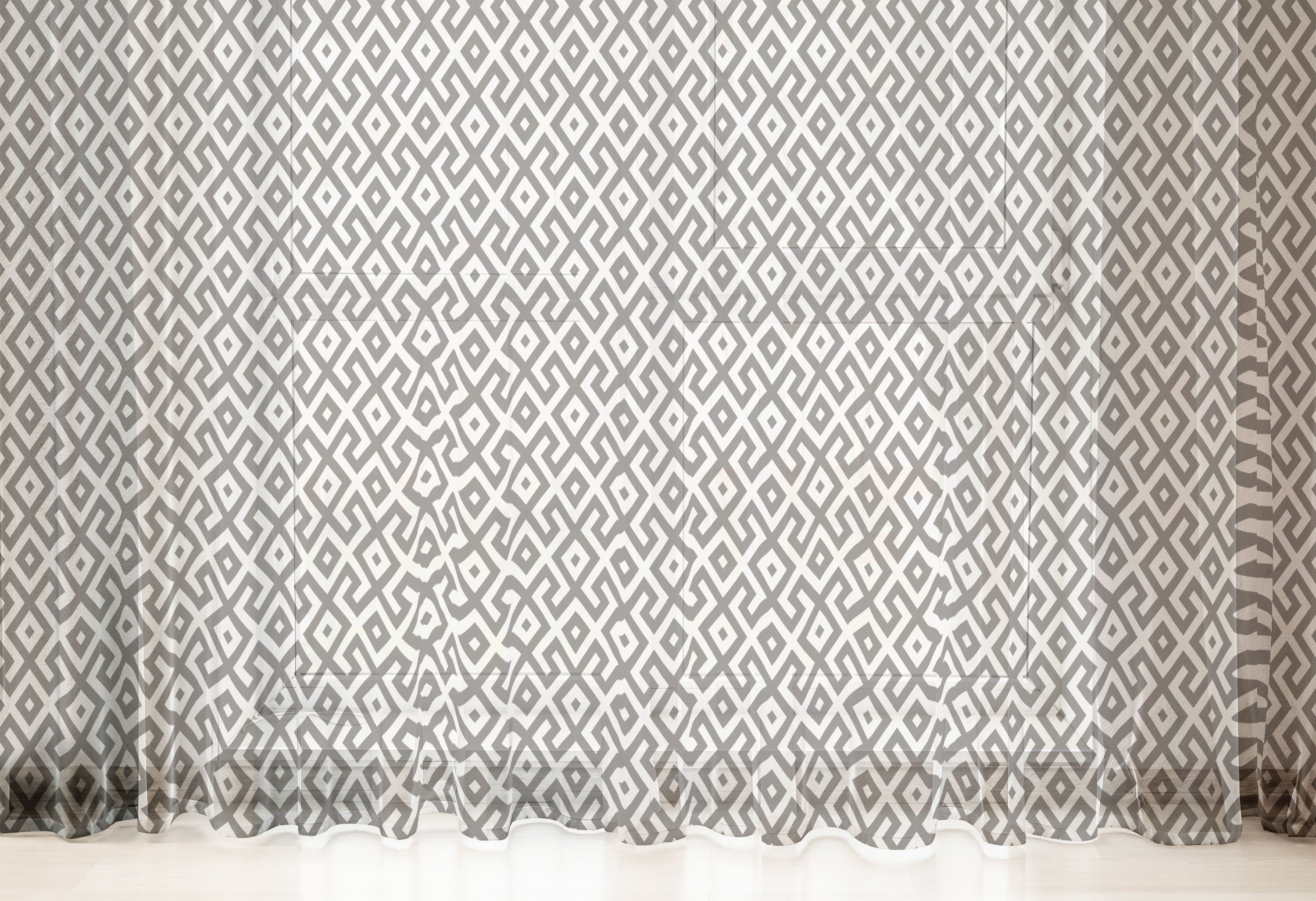 Border Drapierung Gardine für 2 Antik schiere Panels, Hochzeit Party Geometrisch Abakuhaus, Modern