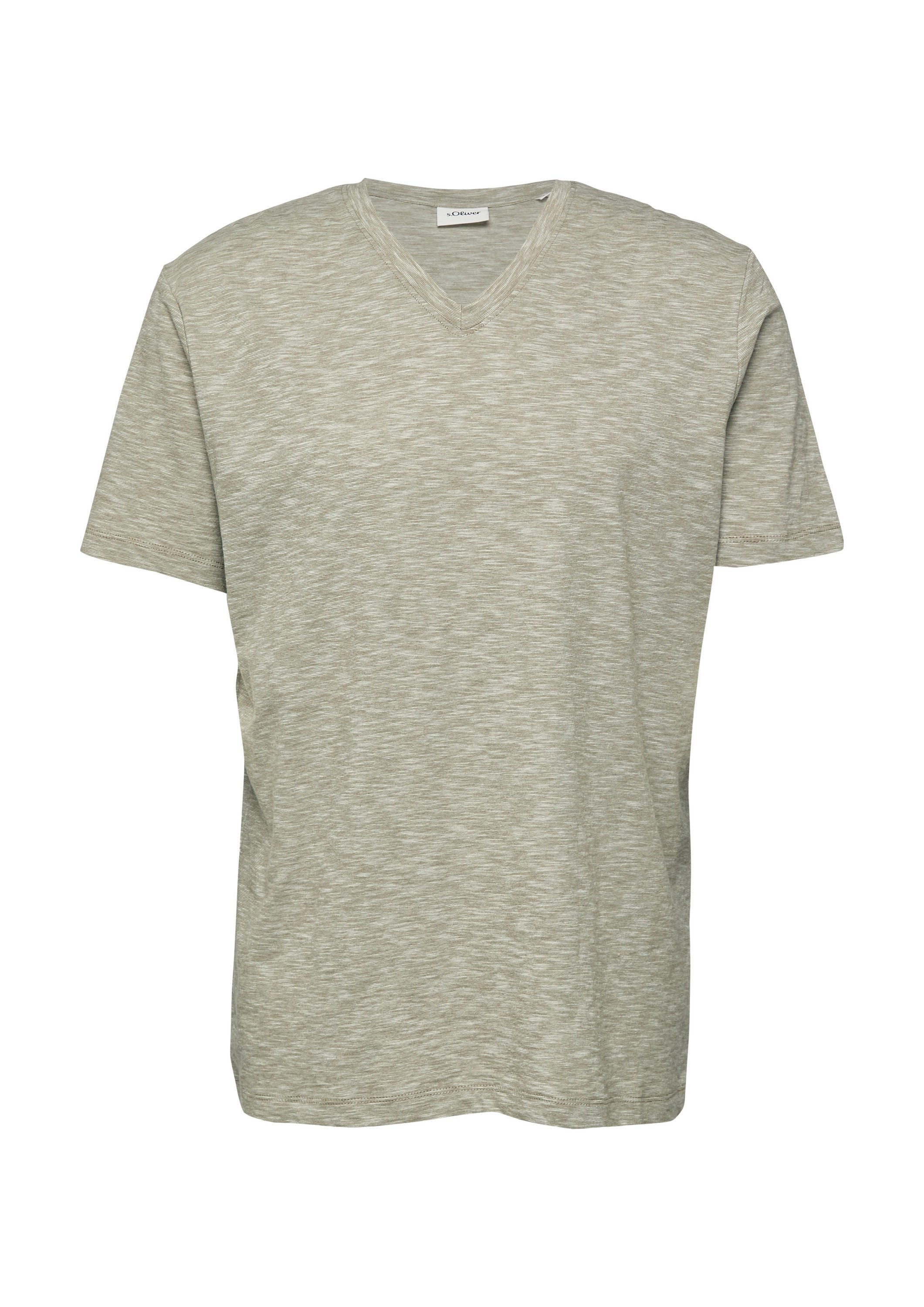 s.Oliver Kurzarmshirt T-Shirt T-Shirt mit V-Ausschnitt