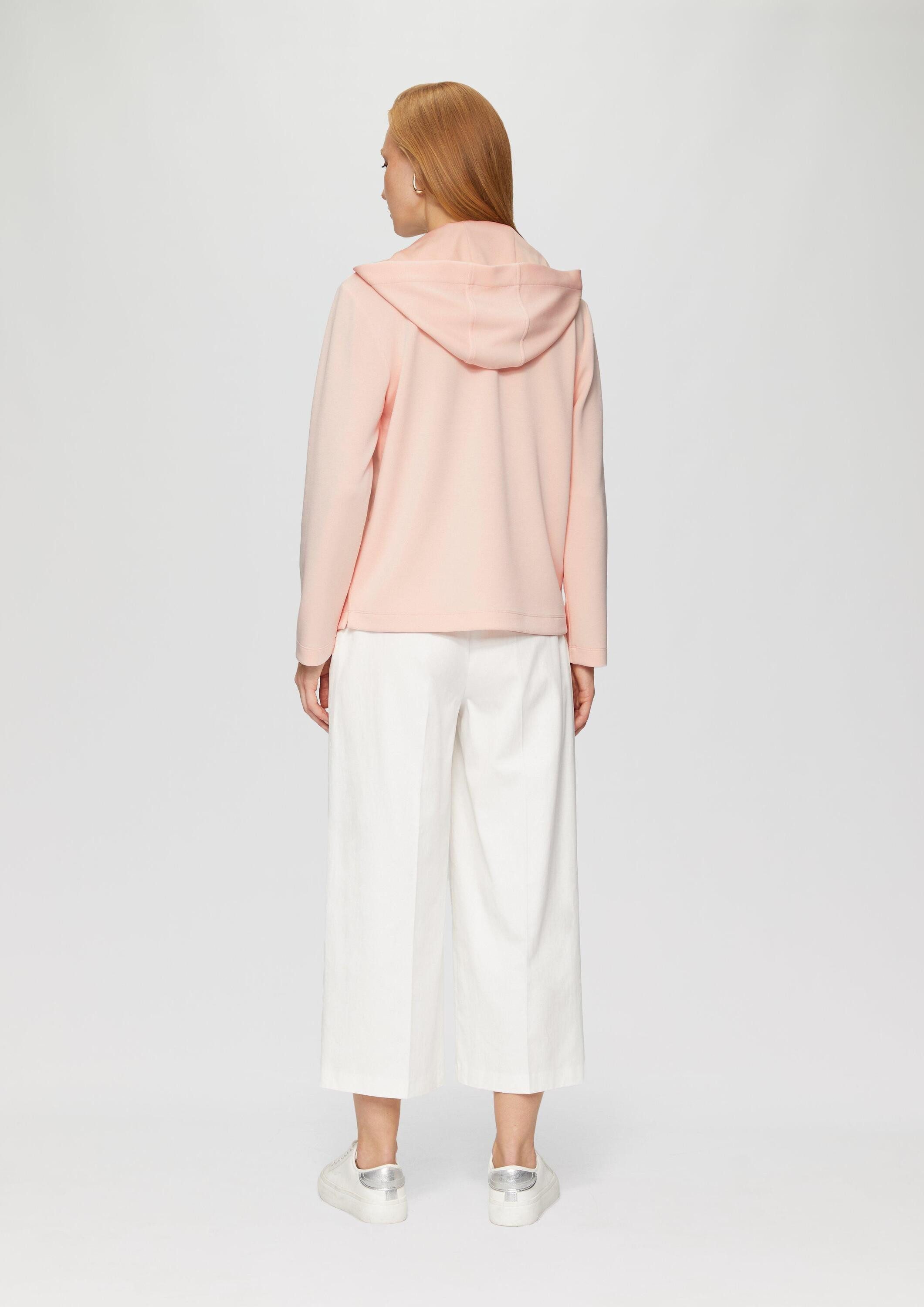 s.Oliver Sweatshirt Sweatshirt Kapuzenshirt mit Satin-Details