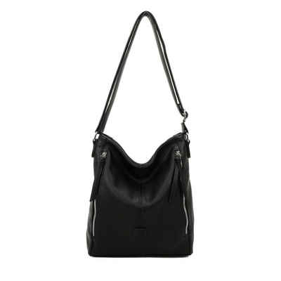 ITALYSHOP24 Schultertasche »Damen Tasche Shopper Crossbody CrossOver Bodybag«, als Handtasche, Umhängetasche, Hobo Bag tragbar