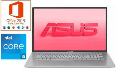 Asus VivoBook S712, 8GB RAM, Notebook (44,00 cm/17.3 Zoll, Intel Core i5 1035G1, UHD Graphics, 0 GB HDD, 256 GB SSD, inkl. MS Office 2019 Pro Vollversion)