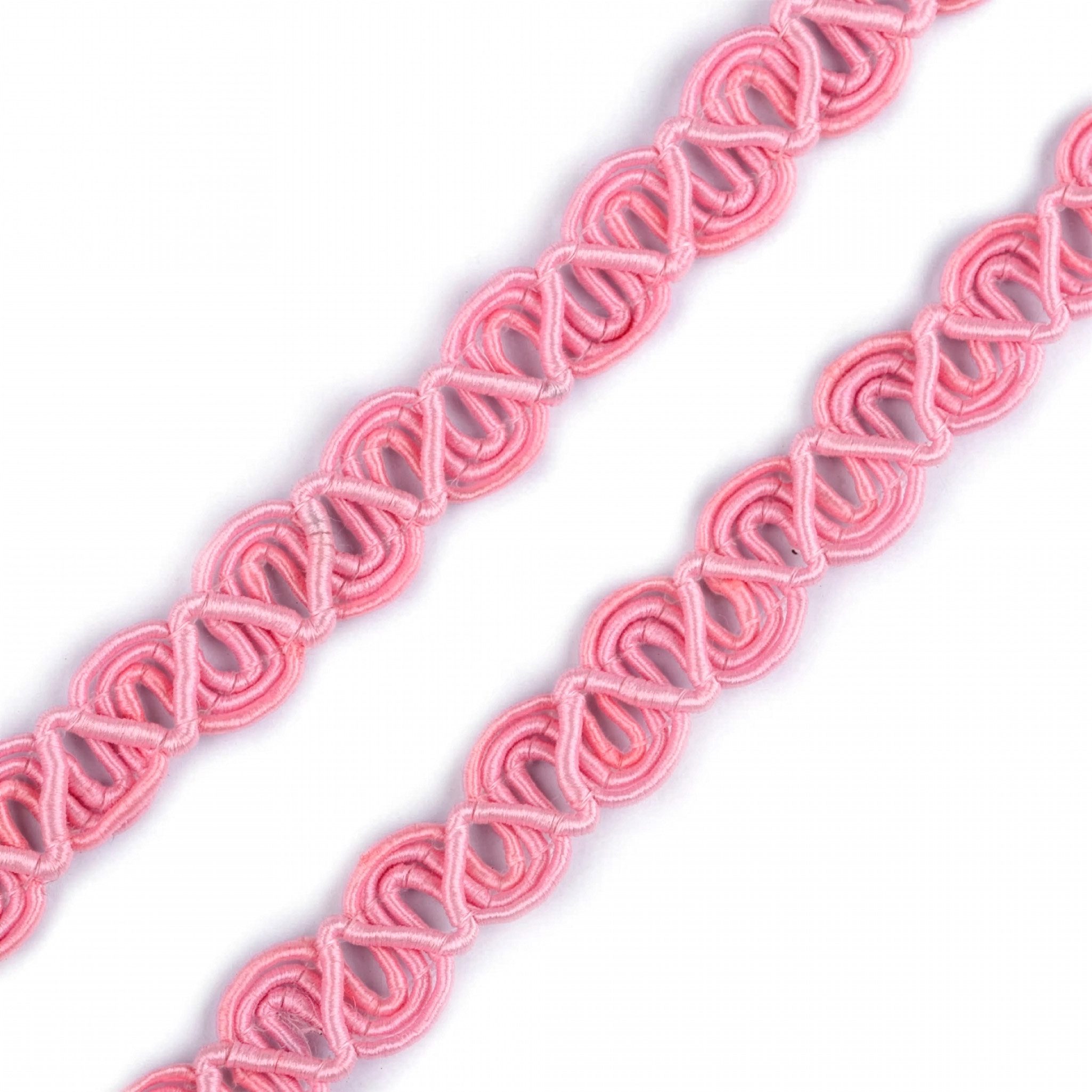 maDDma Bastelband Zierborte 4m x 8mm Borte Trachtenborte Posamentenborte Deko Trachten, rosa