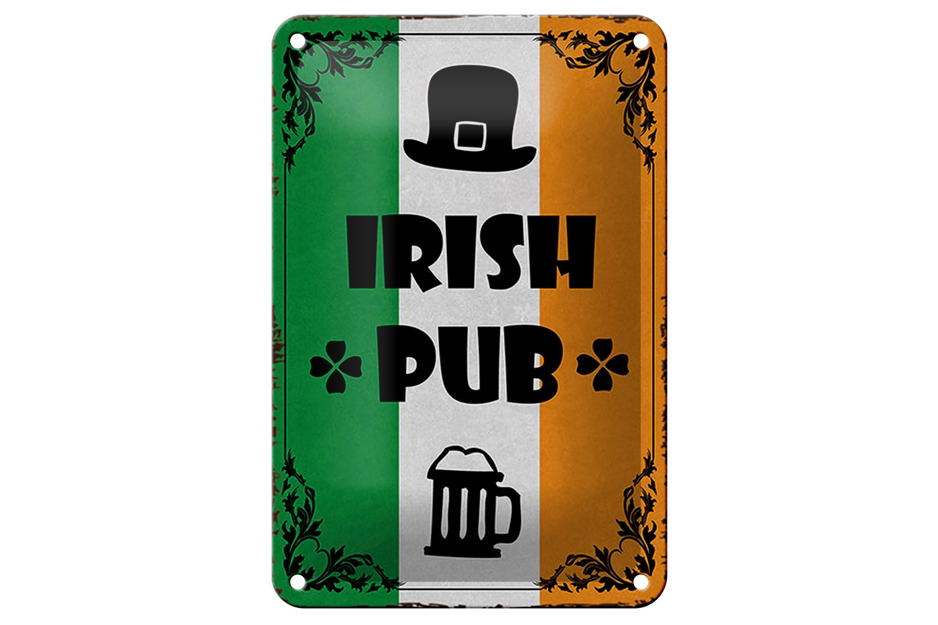 Metallschild Spruch 12x18cm Irish Pub Bier Alkohol