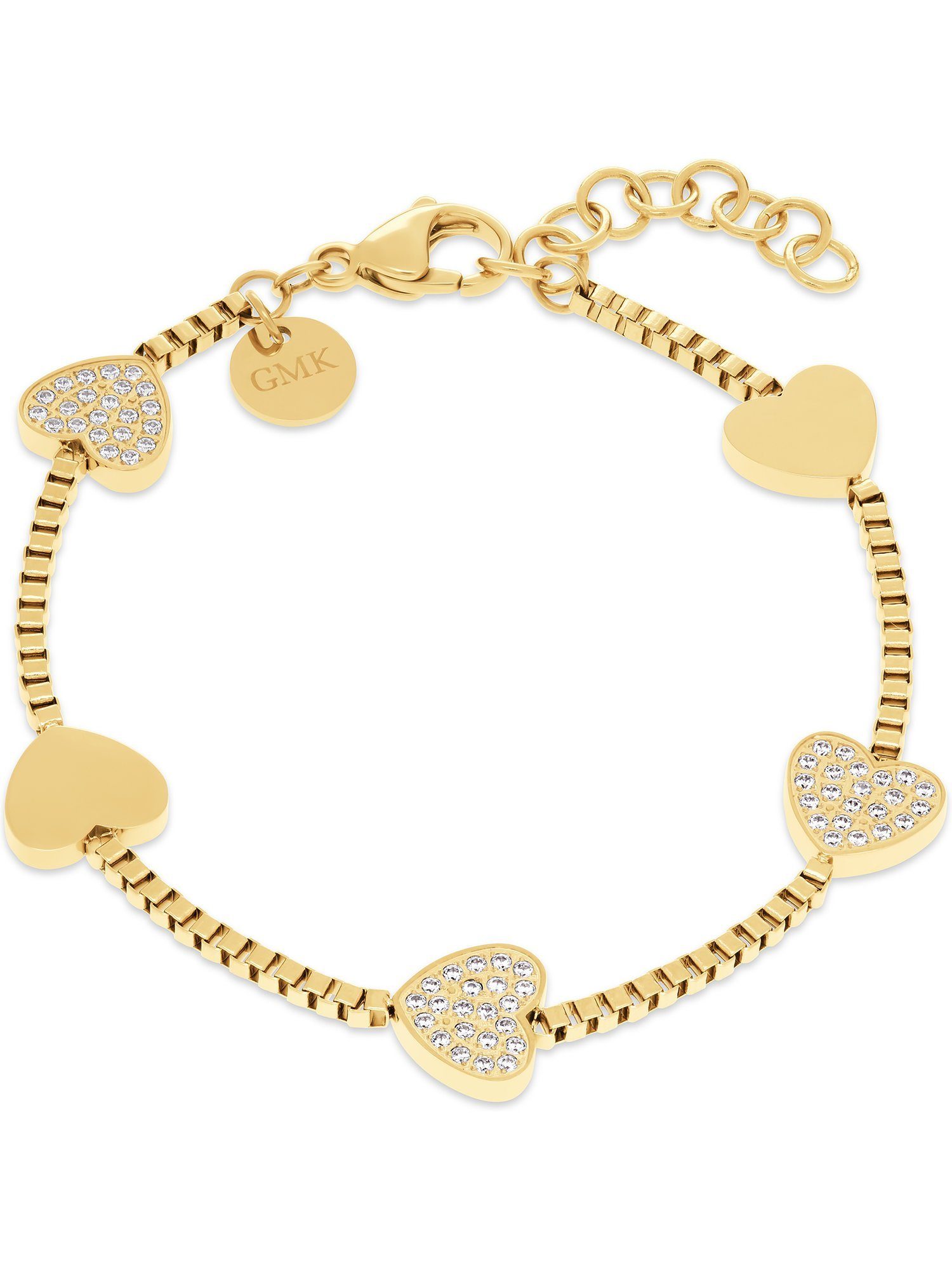 Damen-Armband 81 Edelstahl GUIDO Edelstahlarmband GMK gelbgold MARIA Zirkonia KRETSCHMER