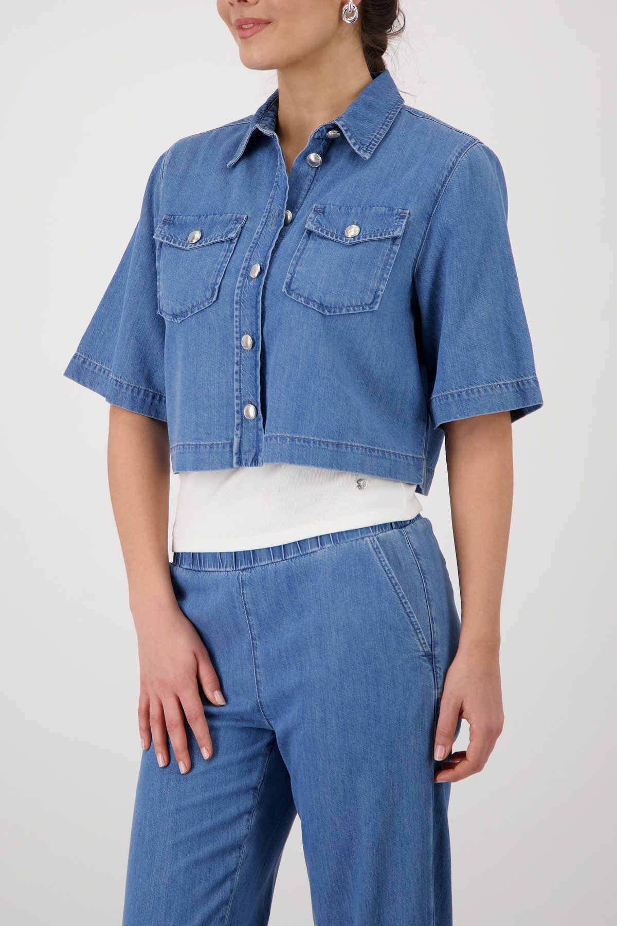 Monari Jeansjacke Regular fit mit Pattentaschen