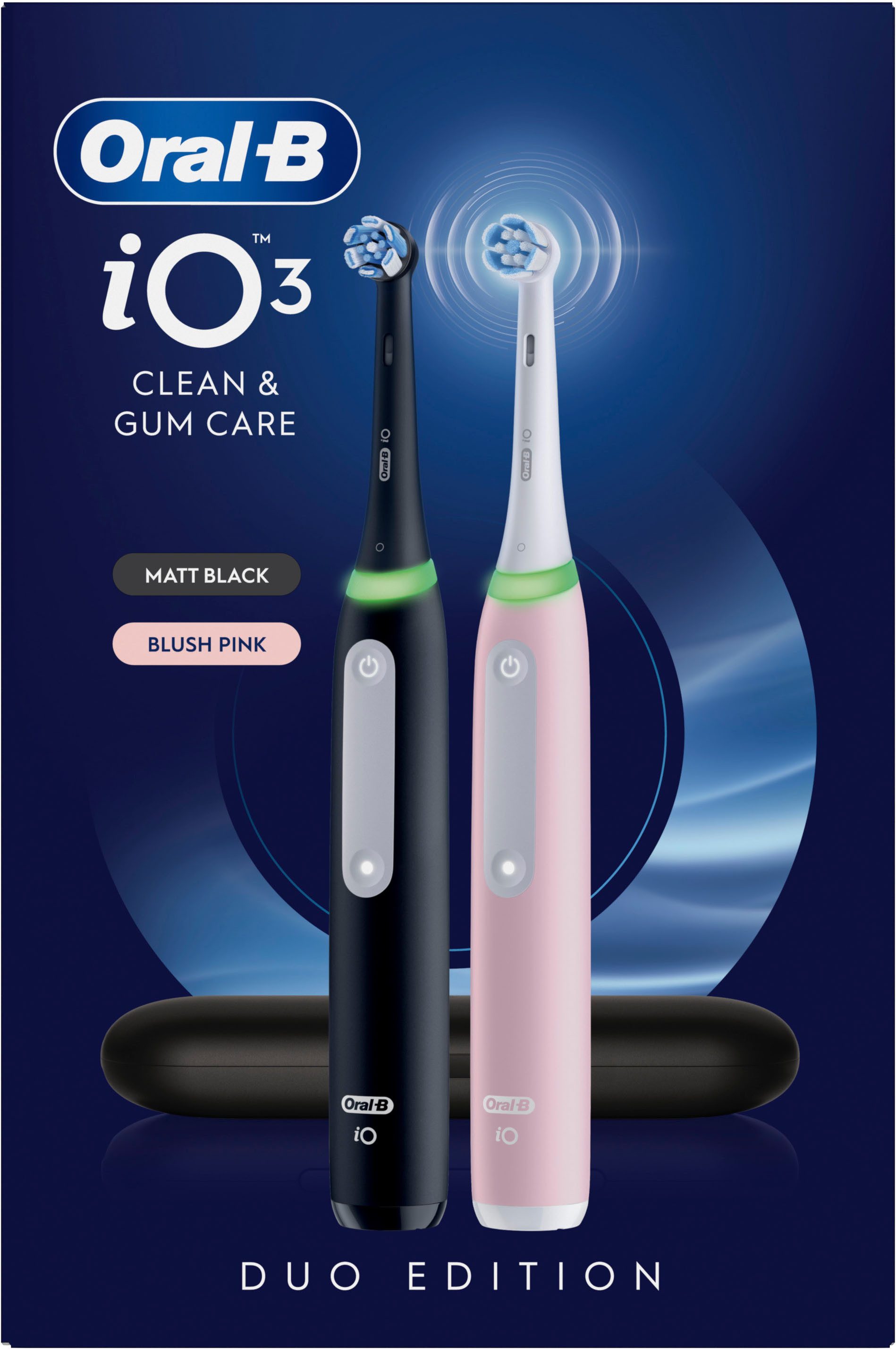 Oral-B Elektrische Zahnbürste iO Series 3 Doppelpack, Aufsteckbürsten: 2 St., Magnet-Technologie