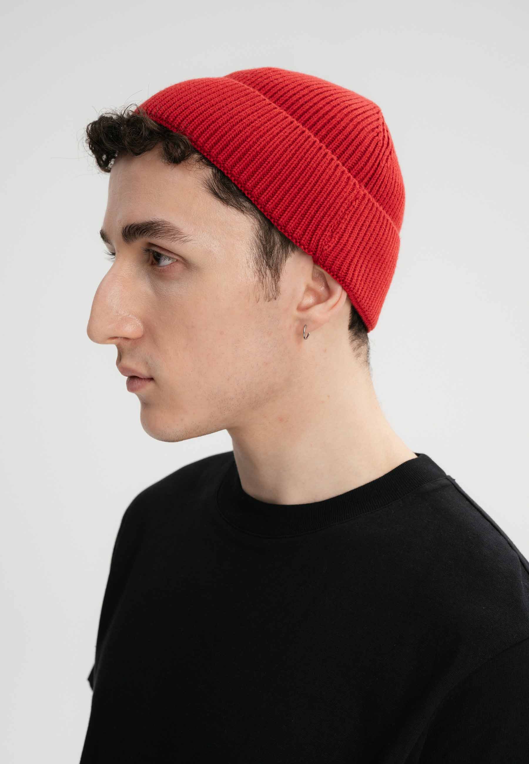 MELA Strickmütze Unisex Kurze Rippstrick Mütze günstig online kaufen