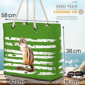VOID Strandtasche (1-tlg), Streifenhörnchen Eichhörnchen Tier Pet