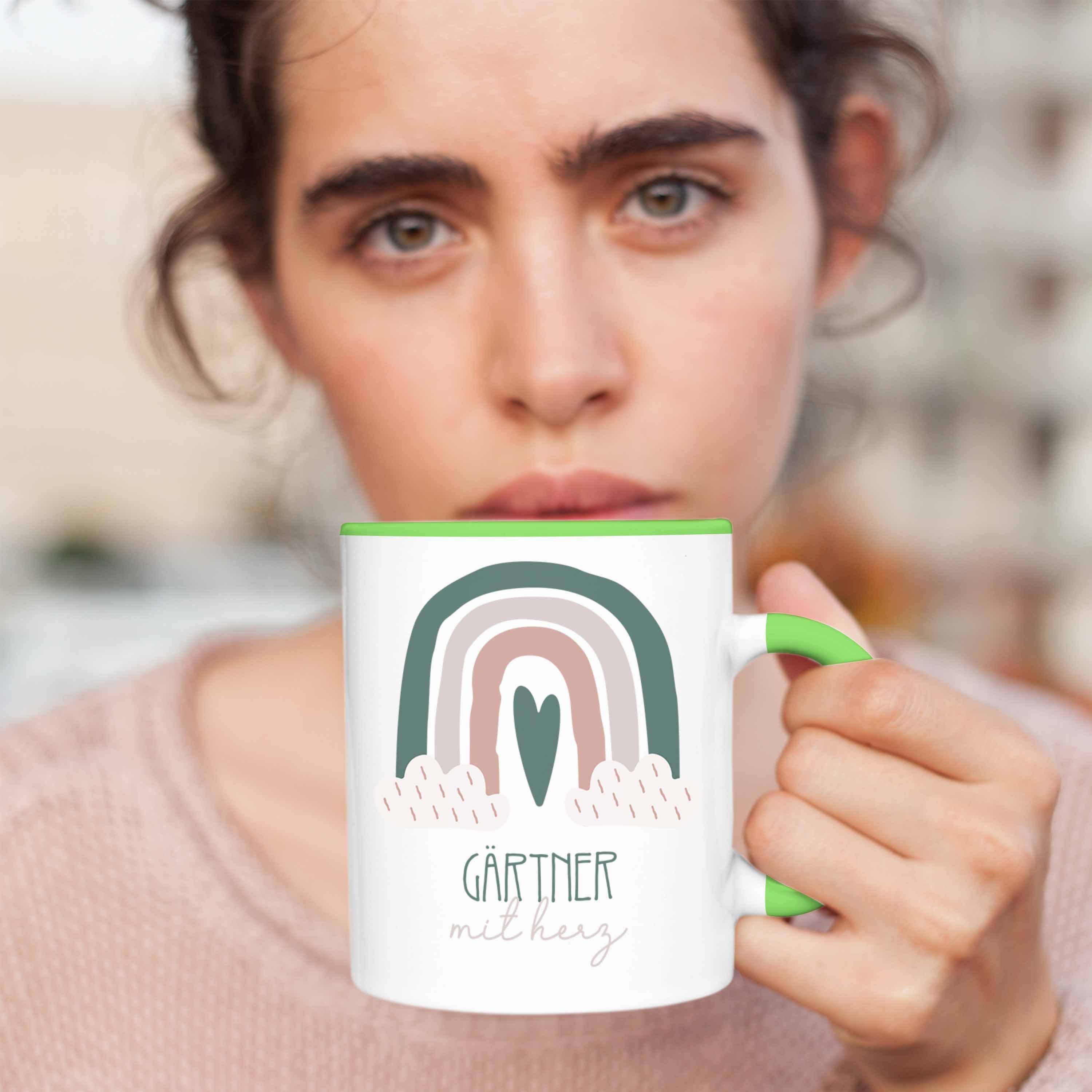 Tasse Tasse Gärtner für Trendation Grün Gärtner Danke Geschenkidee mi Kaffeetassse Geschenk