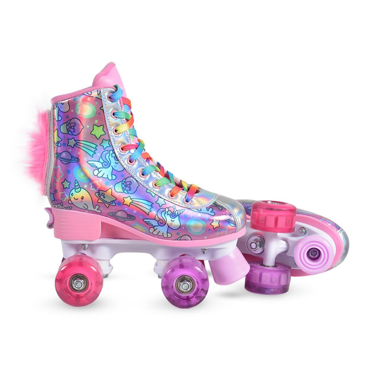 Byox Rollschuhe Rollschuhe Einhorn, PU-Räder beleuchtet, ABEC-5 Lager, verschiedene Größen