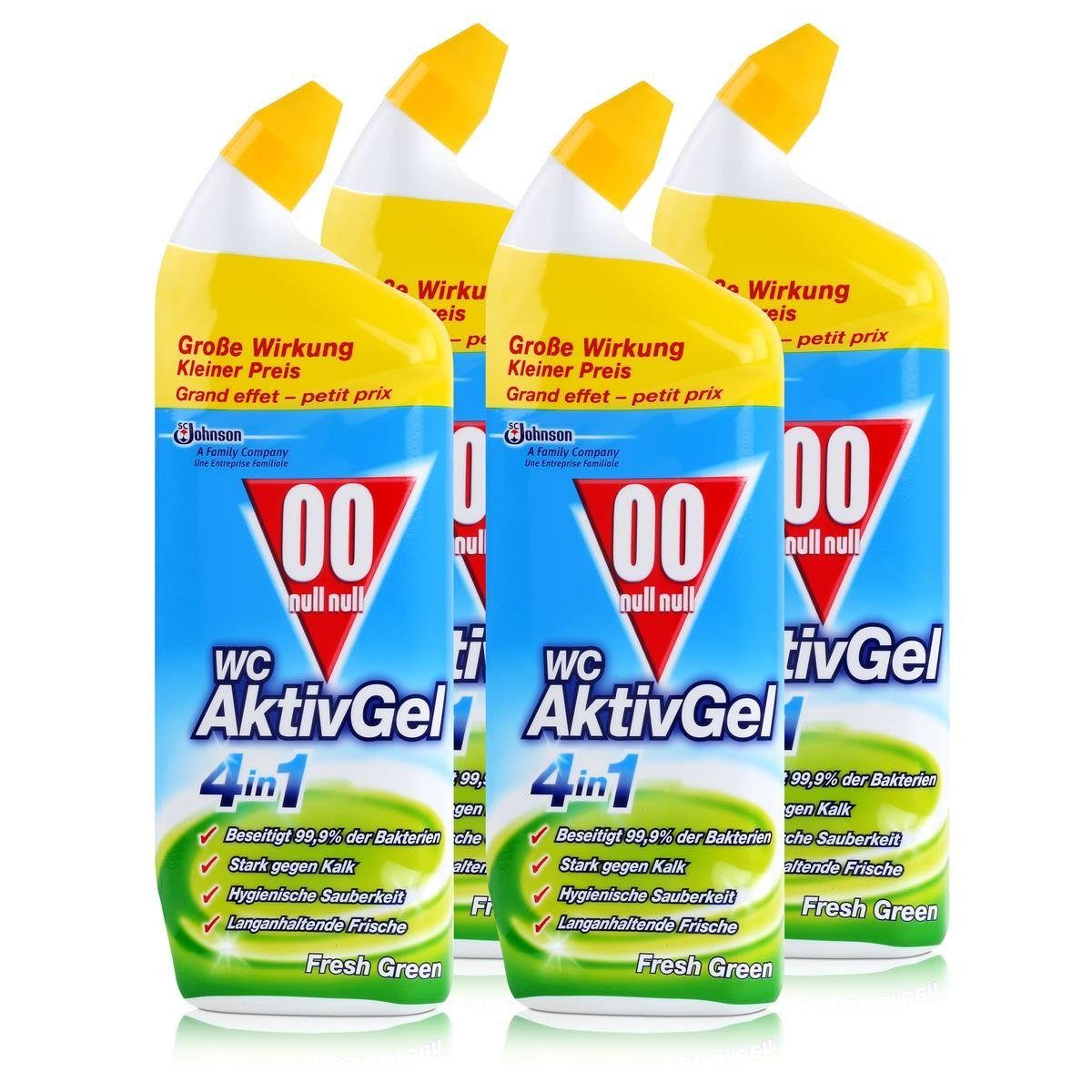 00 null null WC Aktiv Gel 4in1 Fresh Green 750ml - Stark gegen Kalk (4 WC-Reiniger