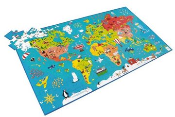 BrainBox Puzzle Puzzle XXL Weltkarte (Kinderpuzzle), 199 Puzzleteile