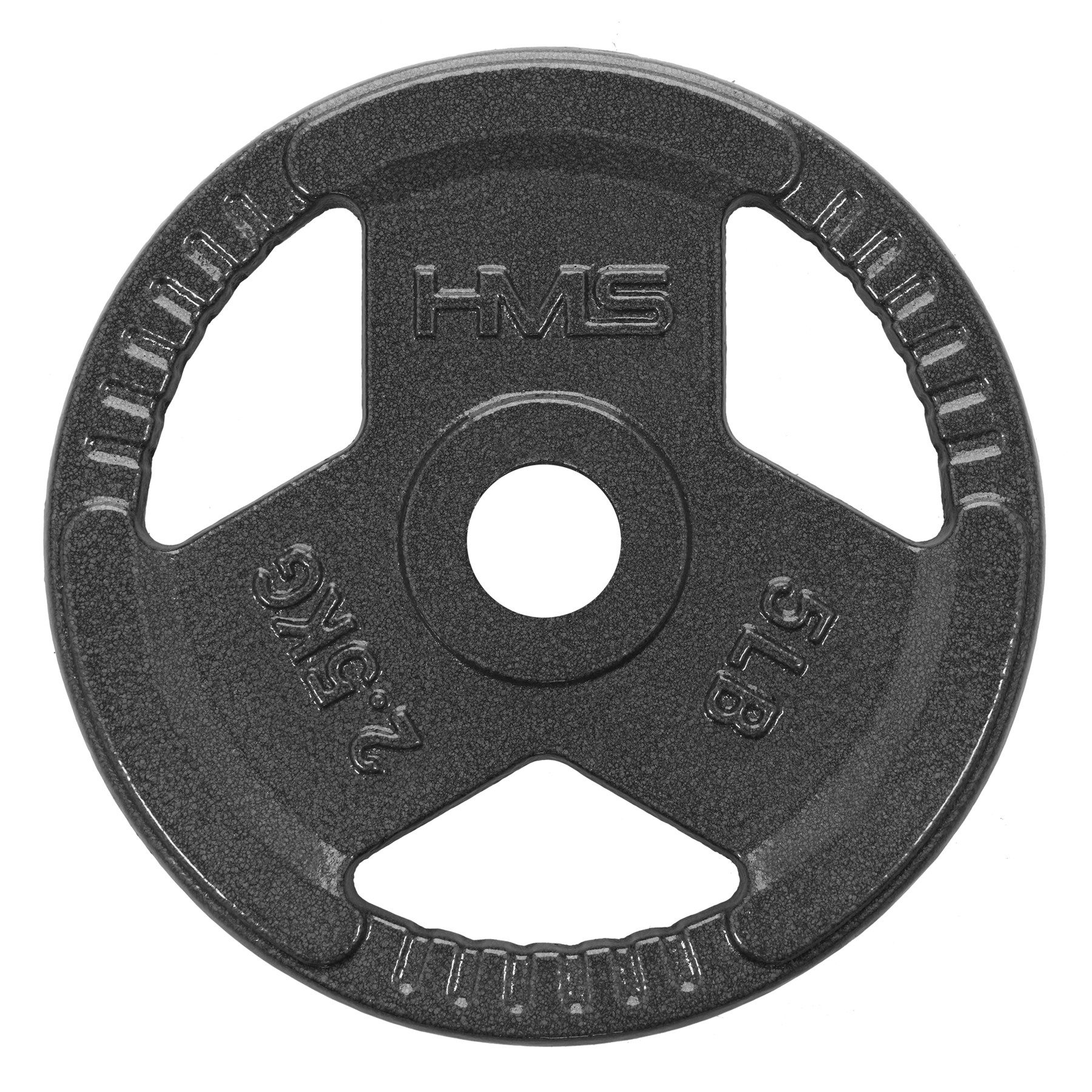 HMS Hantelscheibe Gewichtsscheibe Griffscheibe Krafttraining, 3.0 kg, (Spar-Set, 1-tlg., 205 x 20 mm griffig), Gusseisen, 3 Grifföffnungen, 31-mm-Bohrung
