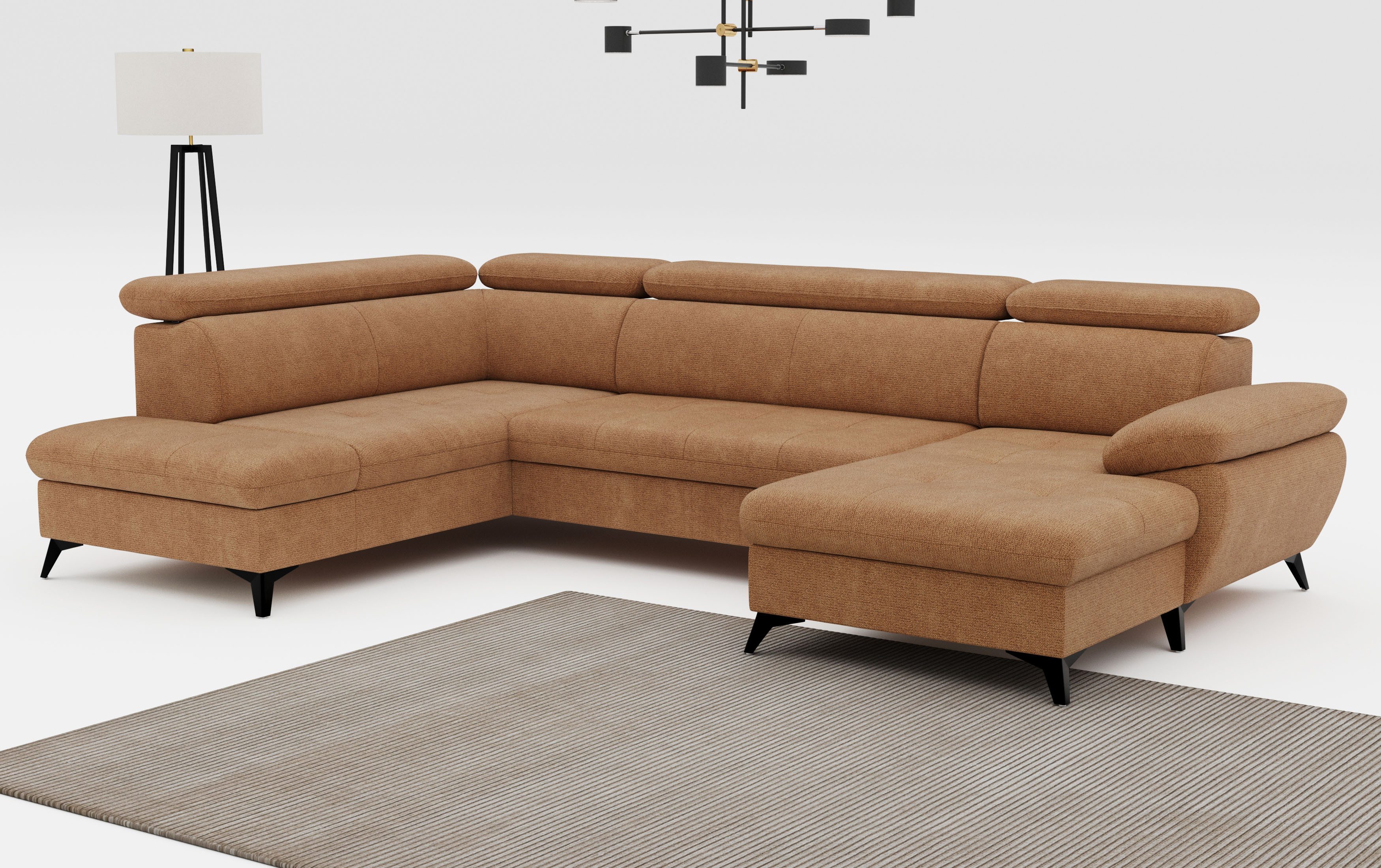 COTTA Wohnlandschaft Hudson U-Form, mit Kopfteilverstellung, günstig online kaufen