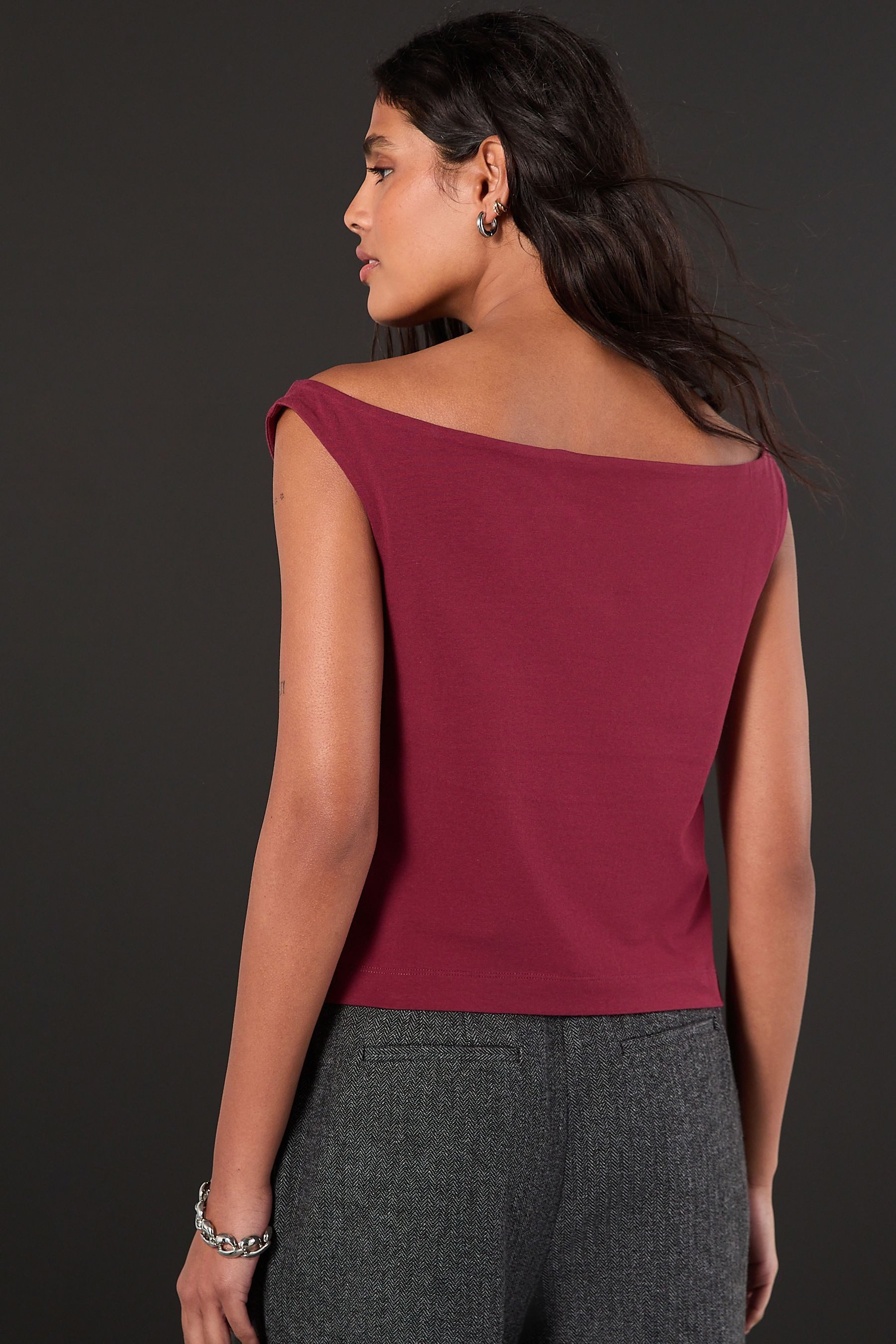 Next Shirttop Top mit offenem Ausschnitt (1-tlg)