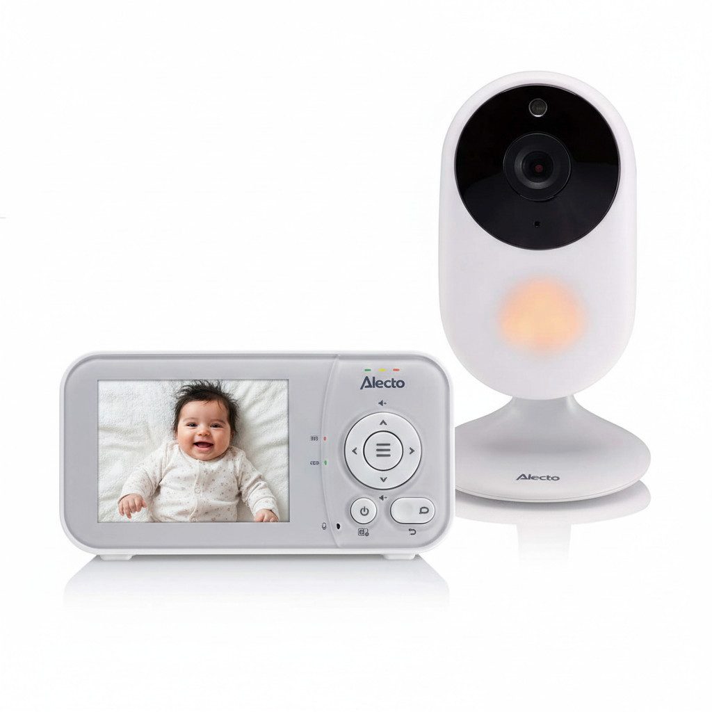 Alecto Video-Babyphone DVM2028, 1-tlg., Nachtsicht, Temperaturanzeige, VOX-Funktion, zwei-Wege Kommunikation
