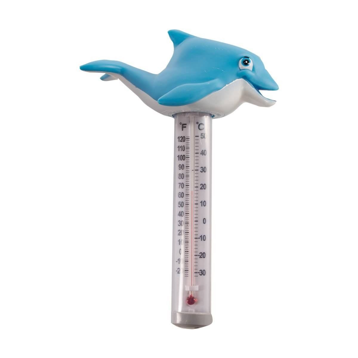 Badethermometer Pool Schwimmthermometer Delphin