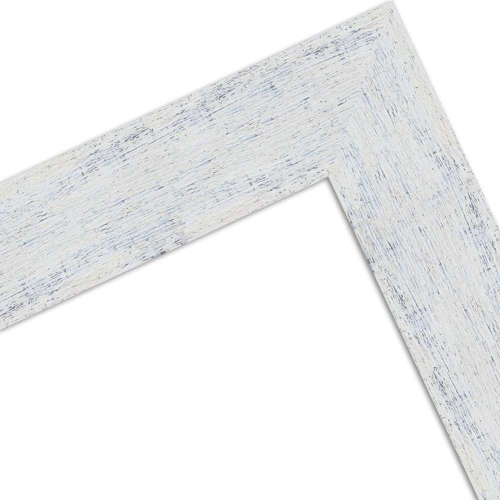 WANDStyle Bilderrahmen H610, Weiß, aus Massivholz im Vintage Stil