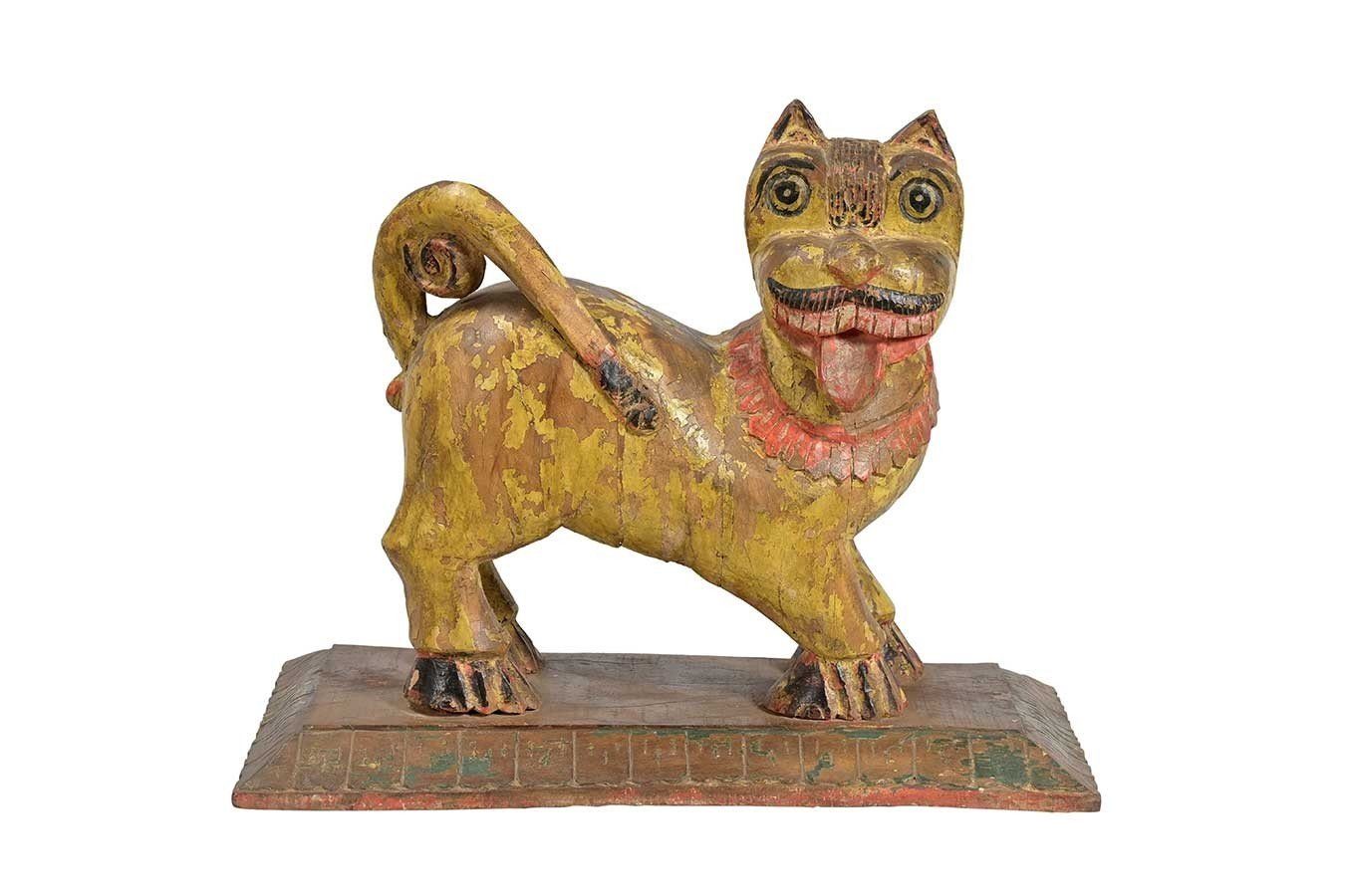 daslagerhaus living Bodenvase Löwenfigur auf Sockel