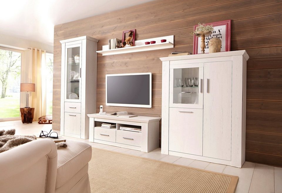 Home affaire Wohnwand »Garden«, (Set, 4-tlg), mit Vitrine, Highboard ... Home affaire Wohnwand »Garden«, (Set, 4-tlg), mit Vitrine, Highboard ...