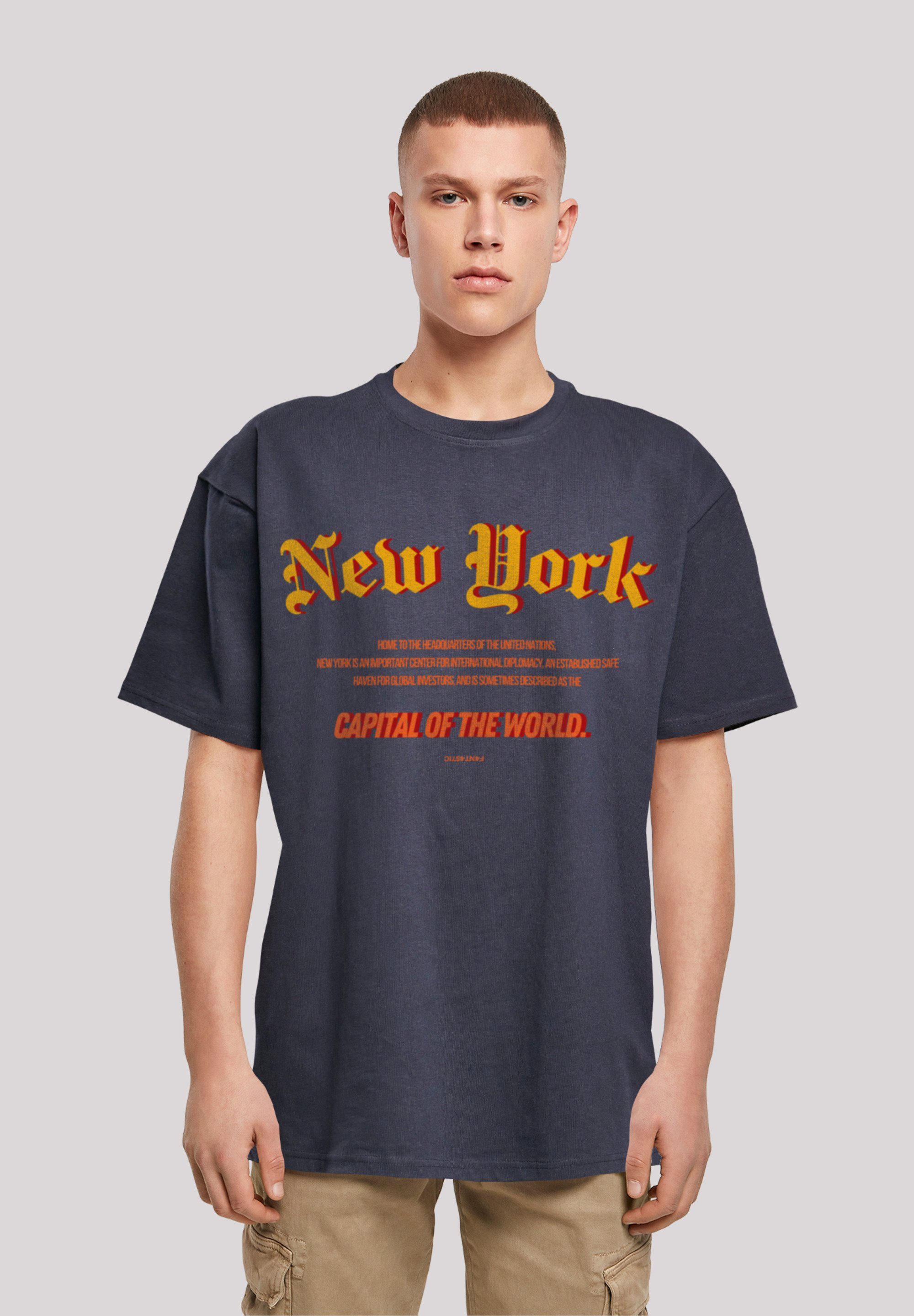 F4NT4STIC T-Shirt New York OVERSIZE TEE Print navy