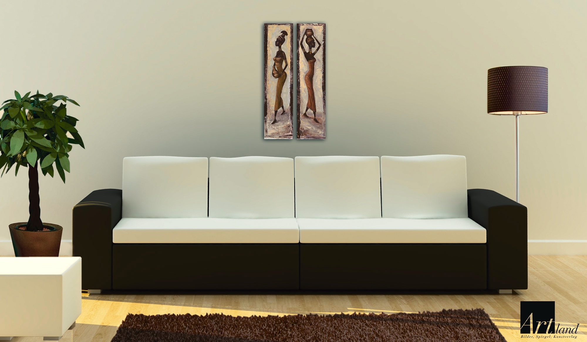 Home affaire Kunstdruck »A. S.: African woman I + II«, (Set), 2x 19/74 cm-HomeTrends