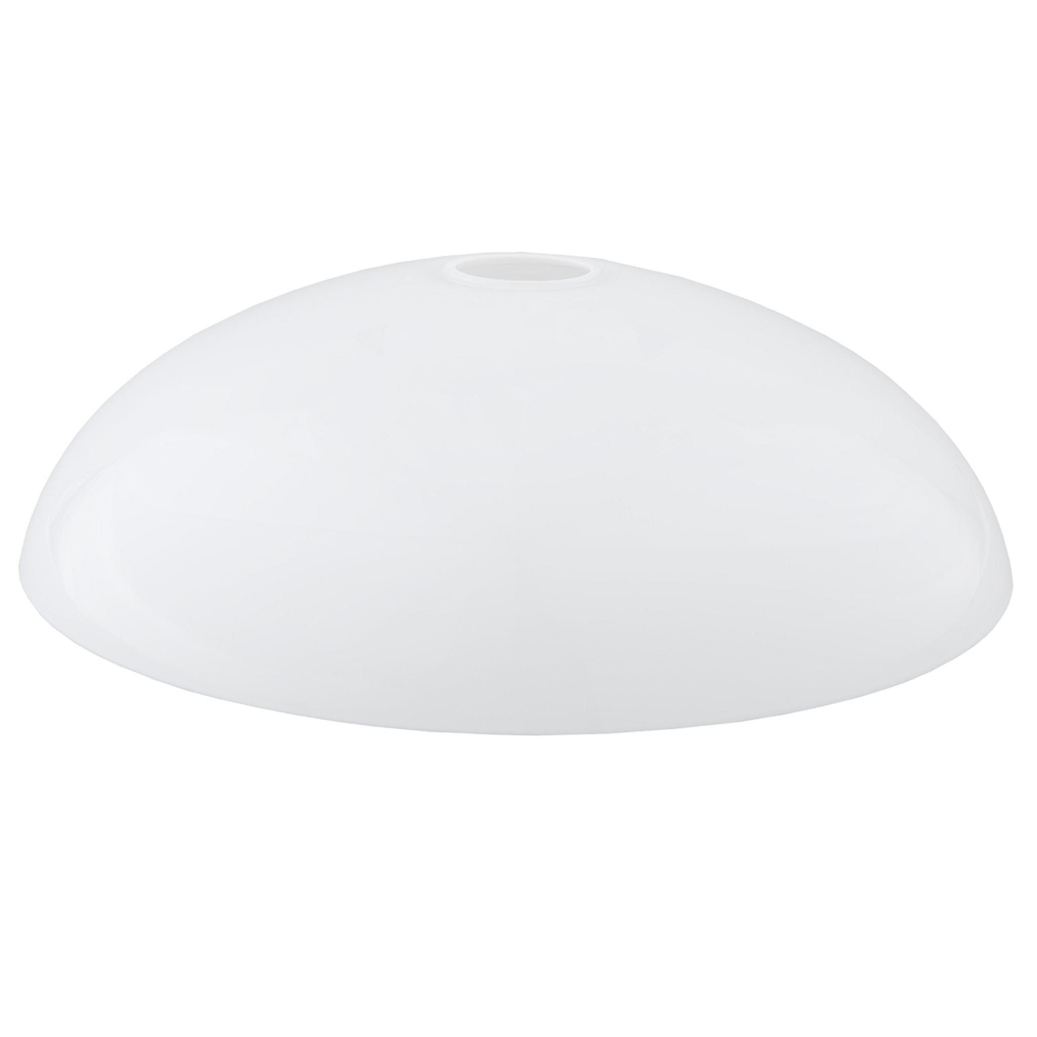 Home4Living Lampenschirm Lampenglas Ersatzglas Glasschirm Ø 350mm Weiß glänzend E27, Dekorativ