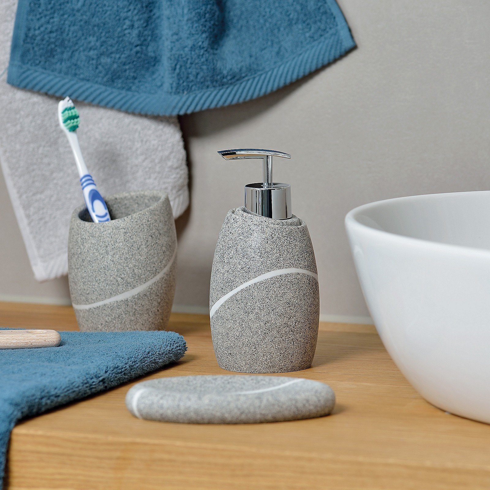 kela Seifenspender Talus, Natursteinoptik, 300 ml, leicht zu befüllen günstig online kaufen