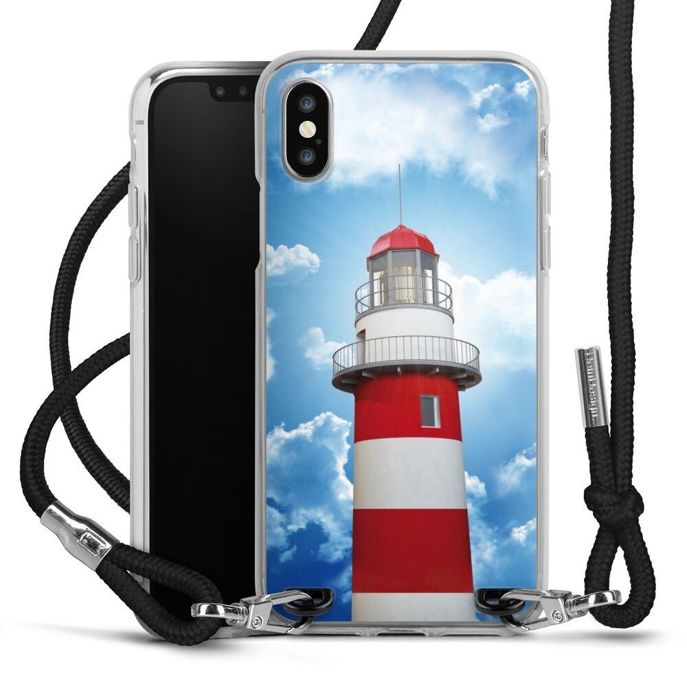 DeinDesign Handyhülle Leuchtturm Wolke Himmel Leuchtturm, Apple iPhone X Handykette Hülle mit Band Case zum Umhängen