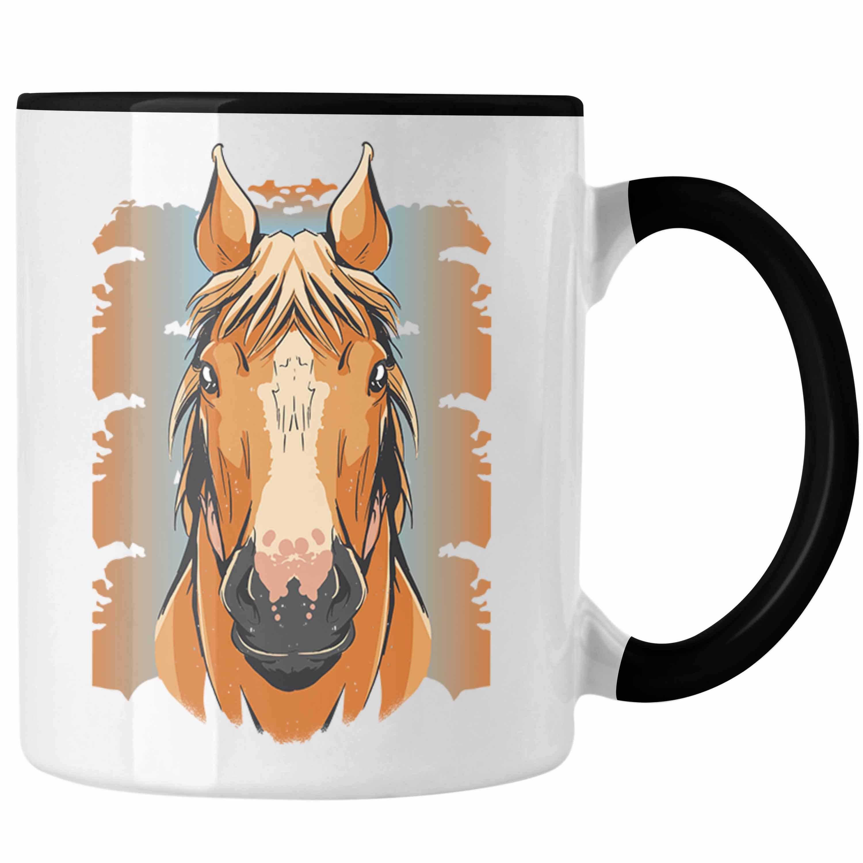 Trendation Tasse Trendation - Lustige Reiter Sprüche Geschenk Tasse Reiterin Pferde Mädchen Geschenkidee Pferde Grafik Schwarz