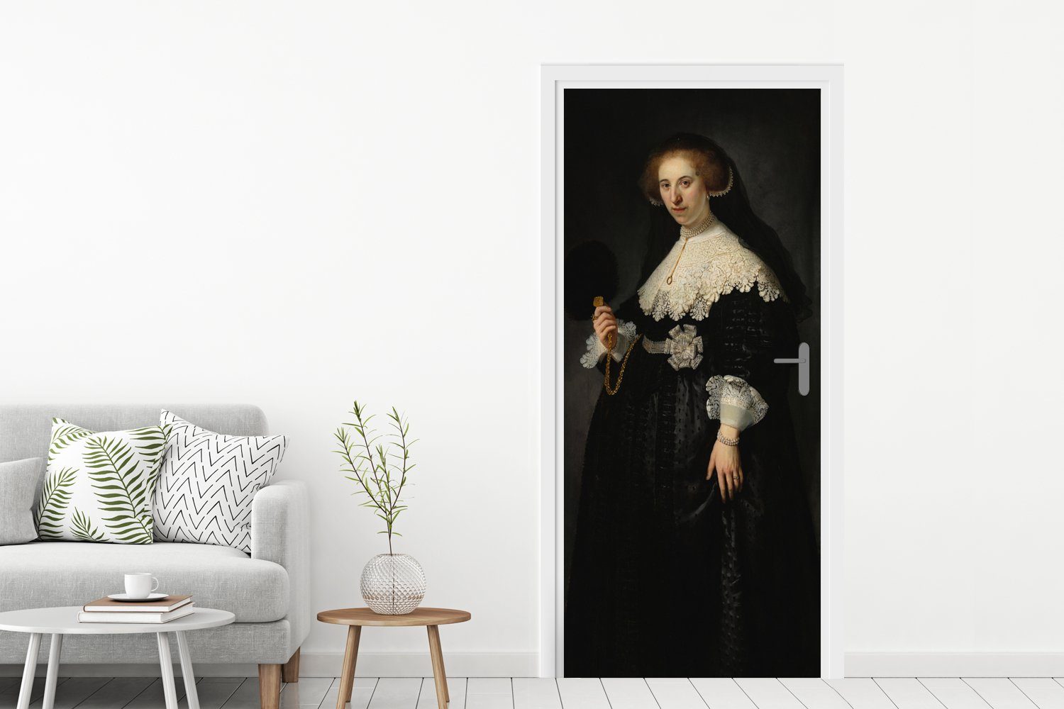 Matt, von Oopjen 75x205 Tür, MuchoWow Rijn, Eheporträt St), für Türtapete van Das Fototapete - (1 cm bedruckt, Türaufkleber, Rembrandt Coppit