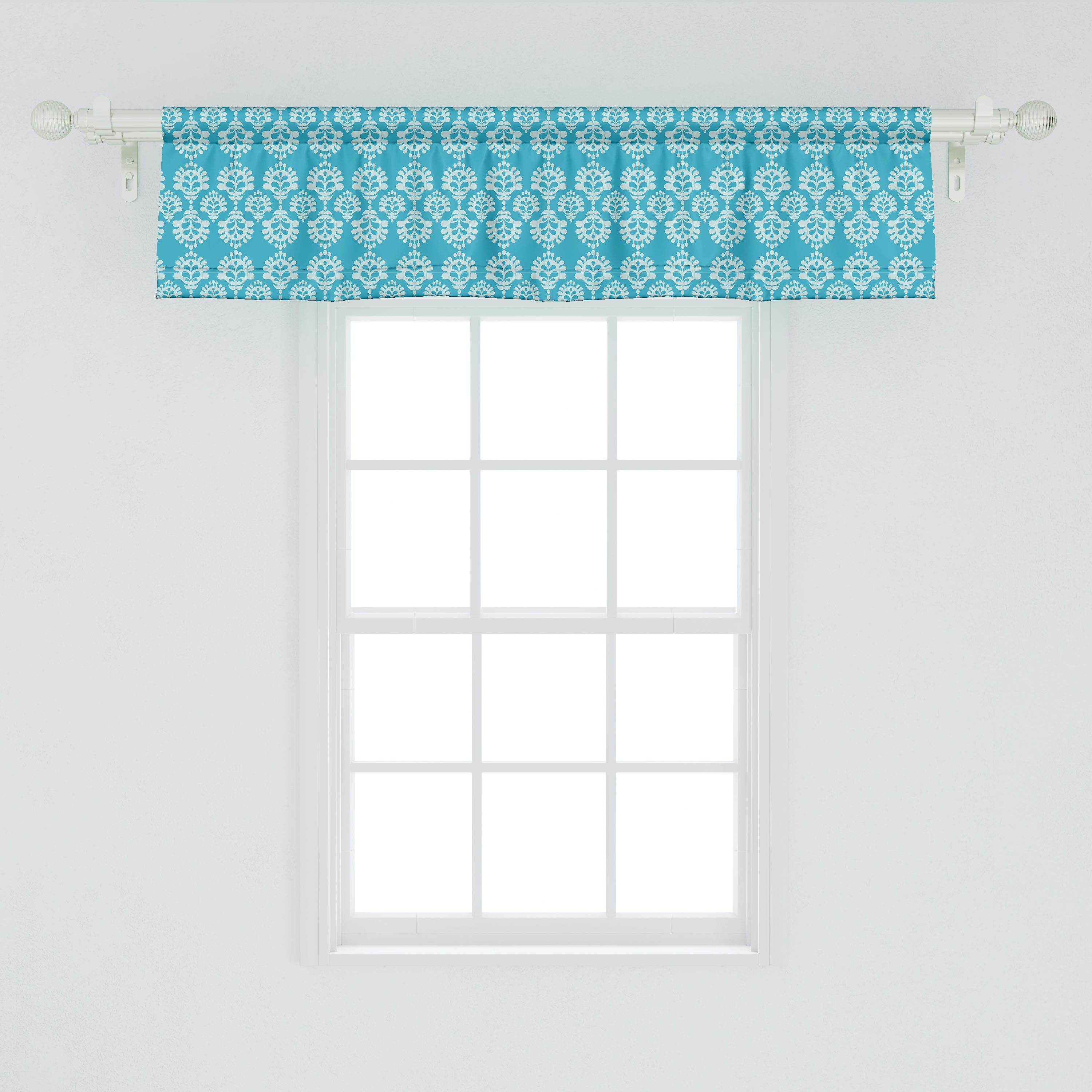 Scheibengardine Vorhang Dekor Stangentasche, Microfaser mit Volant für Küche Abakuhaus, Schlafzimmer