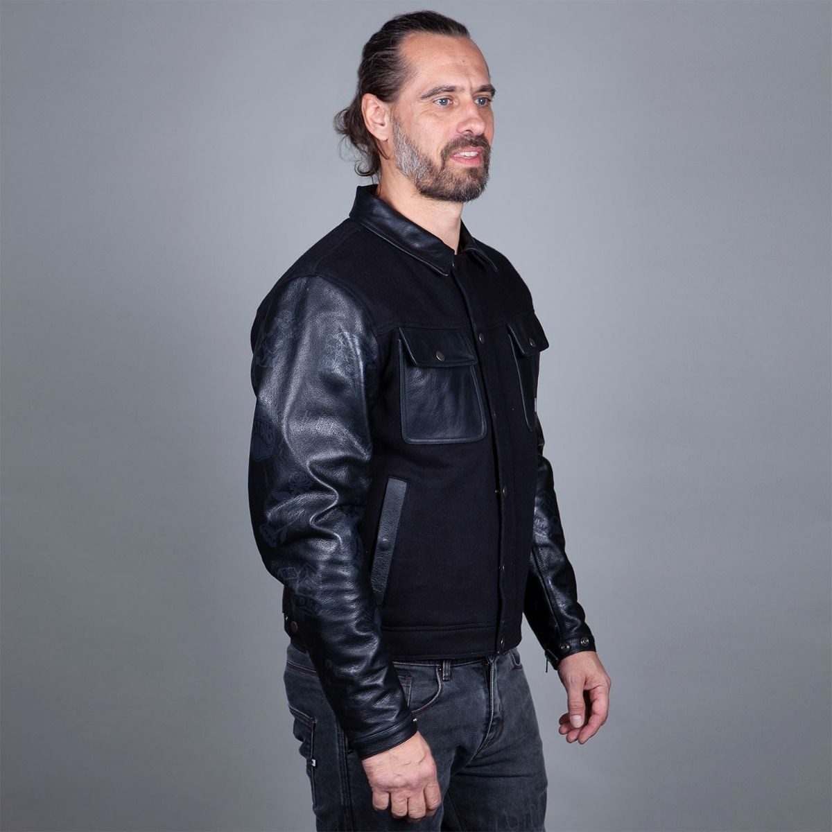 Helstons Motorradjacke Kansas wasserdichte Motorrad Textil / Lederjacke Rückenprotektor enthalten,wasserdicht