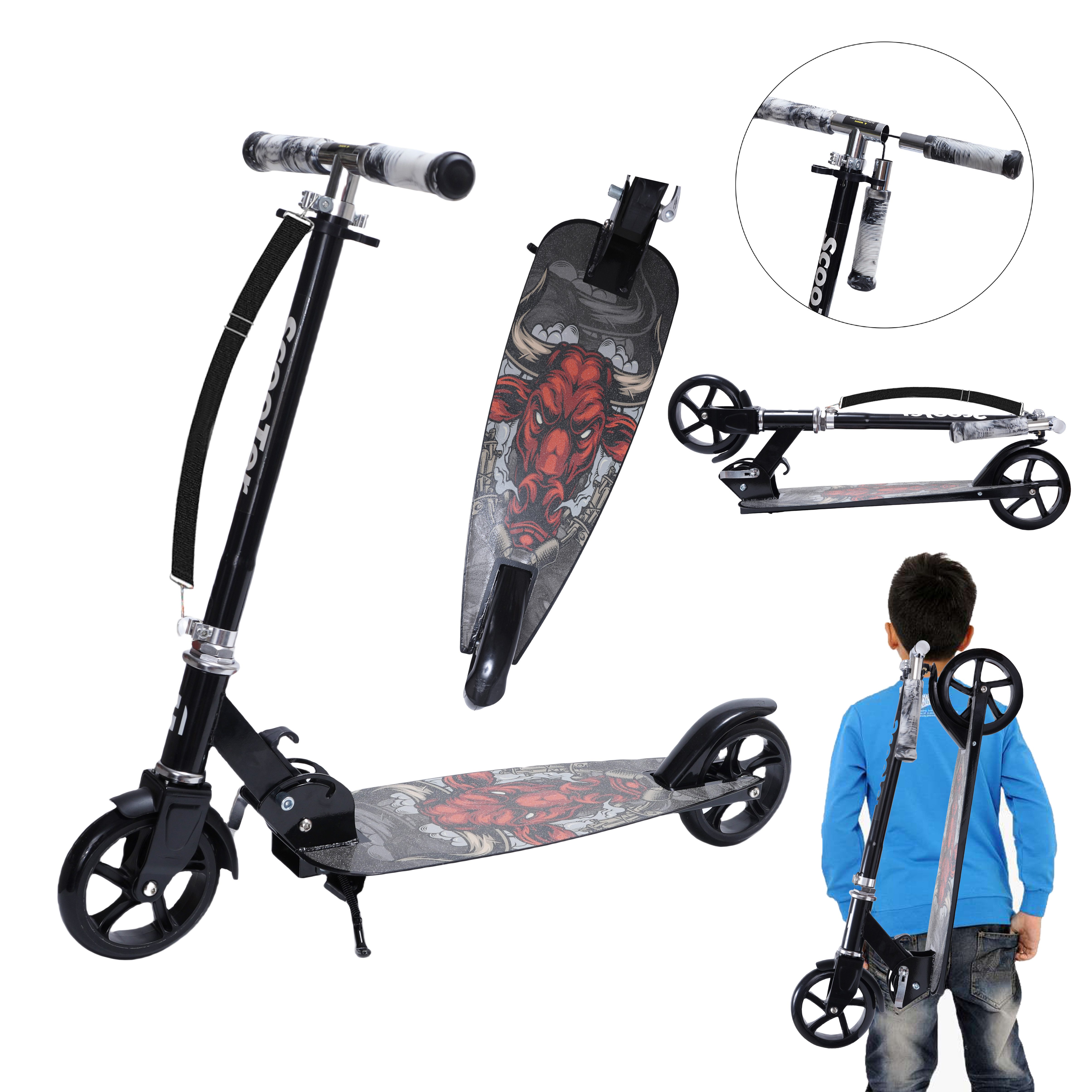 Scooter Kinderroller Cityroller für Jugendliche, Faltbar & bis 50kg belastbar
