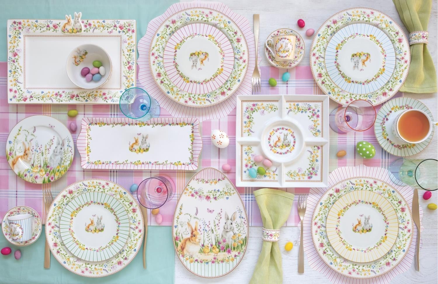 EasyLife Müslischale Happy Easter, Porzellan, Höhe: 7cm, Farbe: Mehrfarbig, Motiv: Ostern