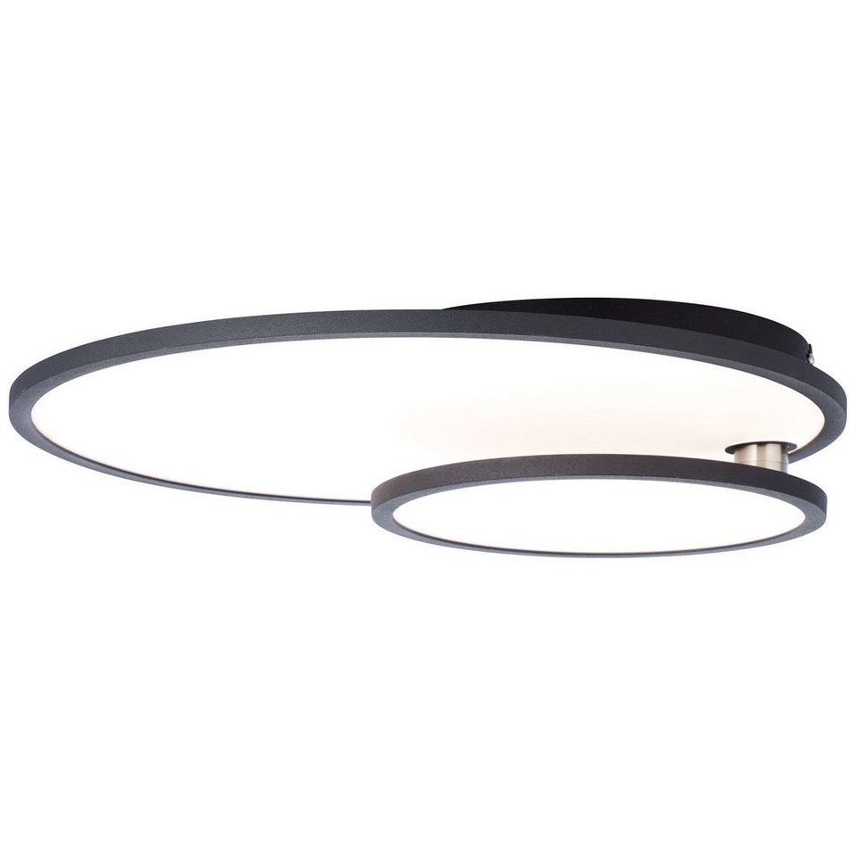 Brilliant Aufbauleuchte Bility, 3000K, Lampe Bility LED Deckenaufbau-Paneel  61x45cm schwarz/weiß easyDim 1x, Flache Bauweise und homogene  Lichtverteilung