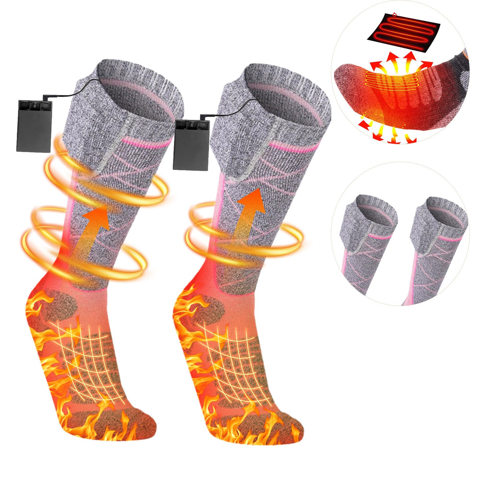 BTTO Thermosocken Beheizbare Socken Funktionssocken Heizsocke Feet Batterie günstig online kaufen