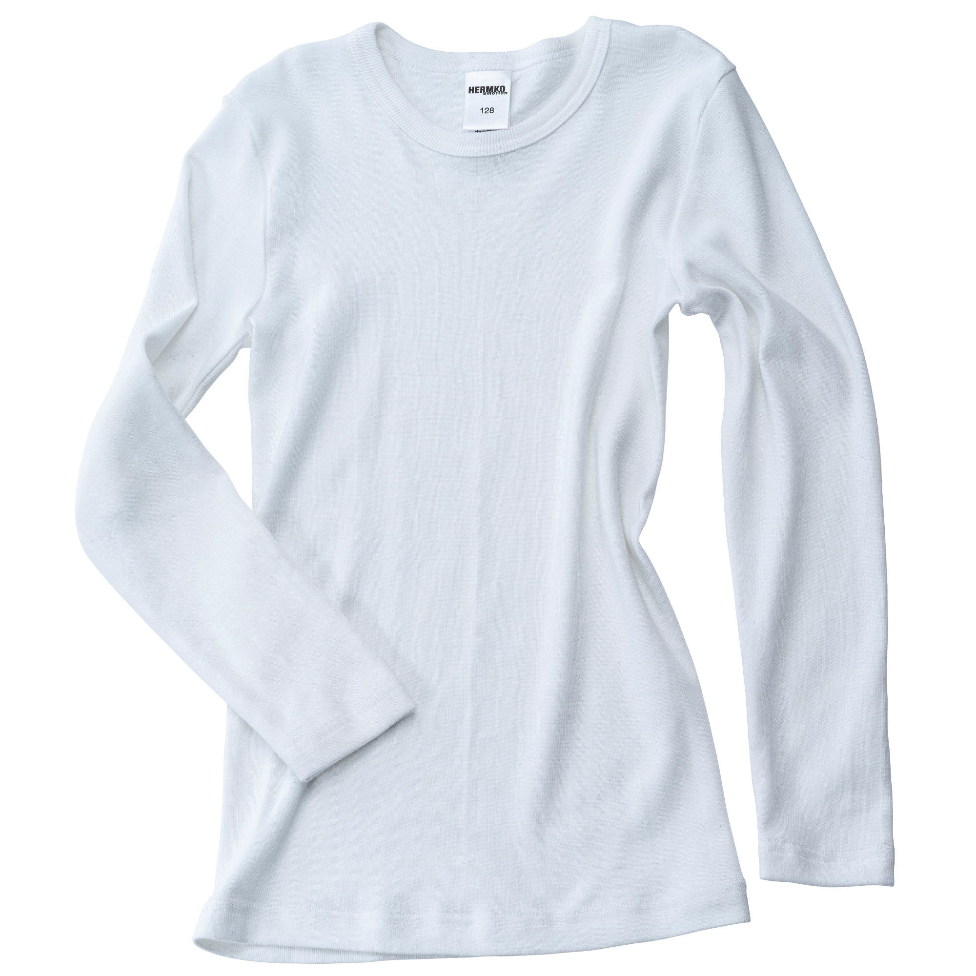 HERMKO Unterziehshirt 2830 Kinder langarm Shirt 100% Bio-Baumwolle Longsleeve Mädchen Jungen