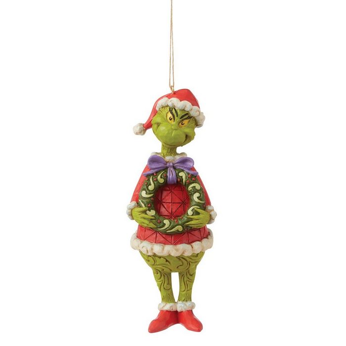 enesco Christbaumschmuck Grinch mit Weihnachtskranz (Der Grinch) - Christbaumschmuck