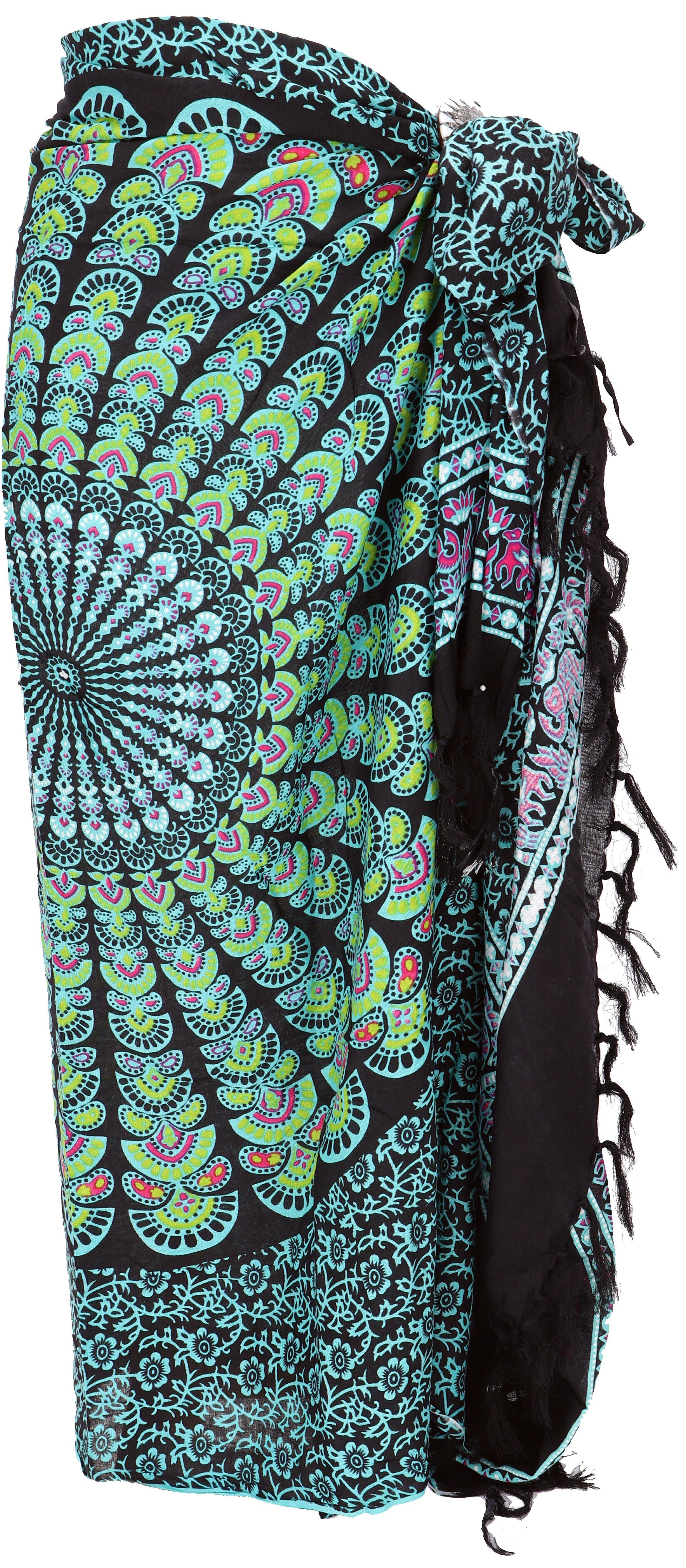 Guru-Shop Sarong Bali Sarong, Wandtuch, Wickelrock, Mandala..