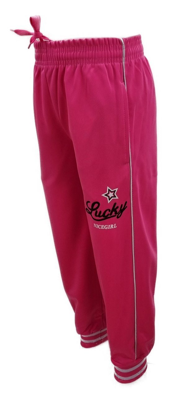 Hessis Jogginganzug Süßer Pink Jogginghose (Set, bestehend MF30 Jacke mit aus Trainingsanzug, und Jogginghose), Mädchen Jacke