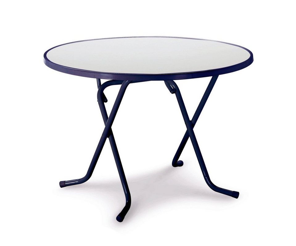 gartentisch plastik blau, best gartentisch »primo«, stahl/kunststoff, klappbar, Ø 100 cm, blau, Design ideen