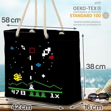 VOID Strandtasche (1-tlg), Sheldon Invaders Shopper Beach Bag gamer game space big bang