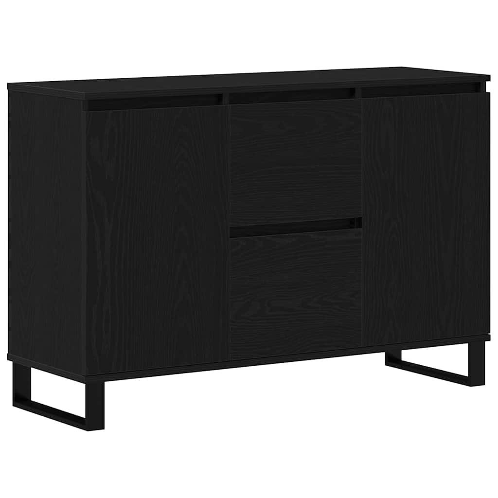 vidaXL Sideboard Sideboard Schwarz Eichen-Optik 101,5 x 35 x 70 cm Holzwerkstoff (1 St)