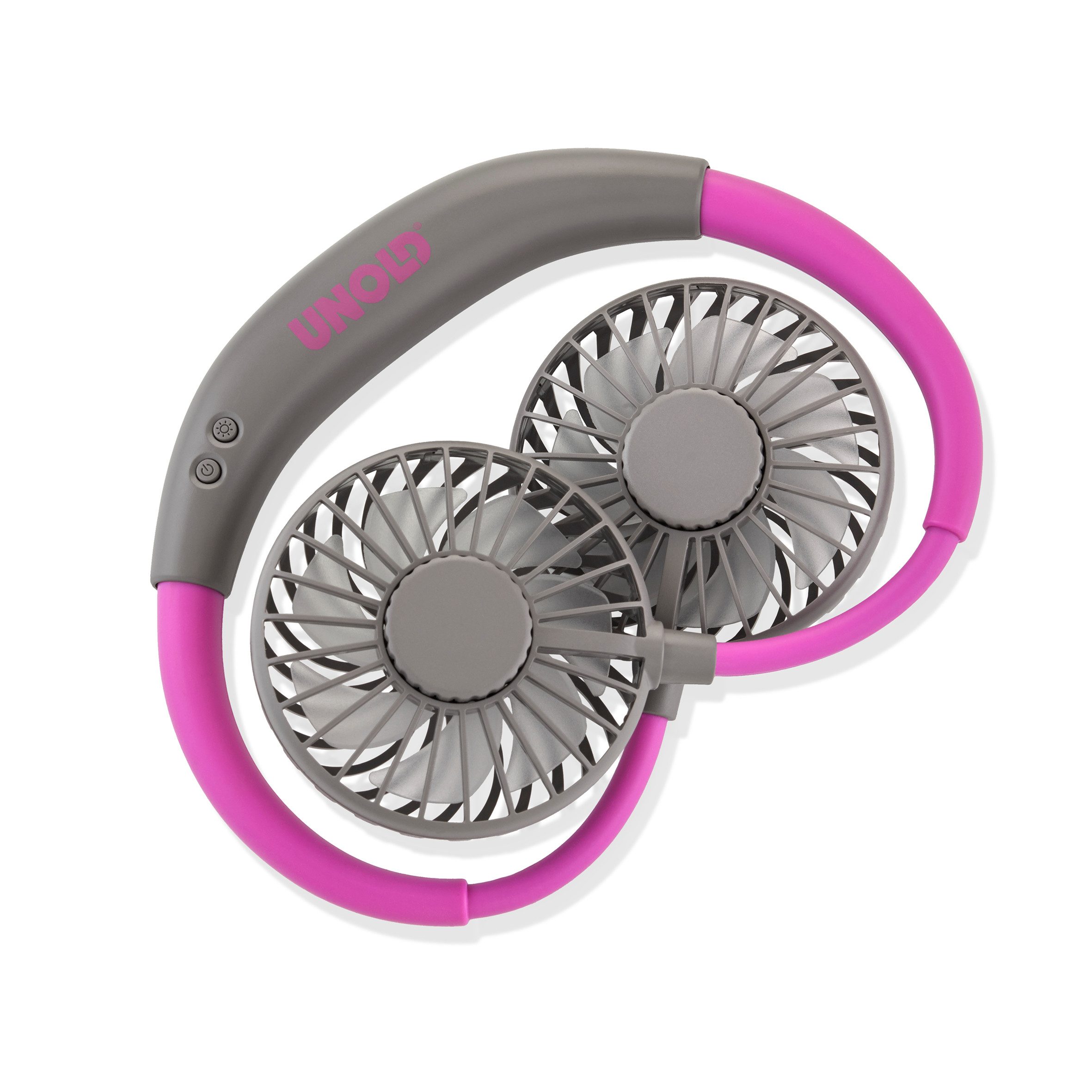 Unold Umhängeventilator NACKENVENTILATOR BREEZY, flexibel Sicherheitsnetz 3-stufige Geschwindigkeitsregelung