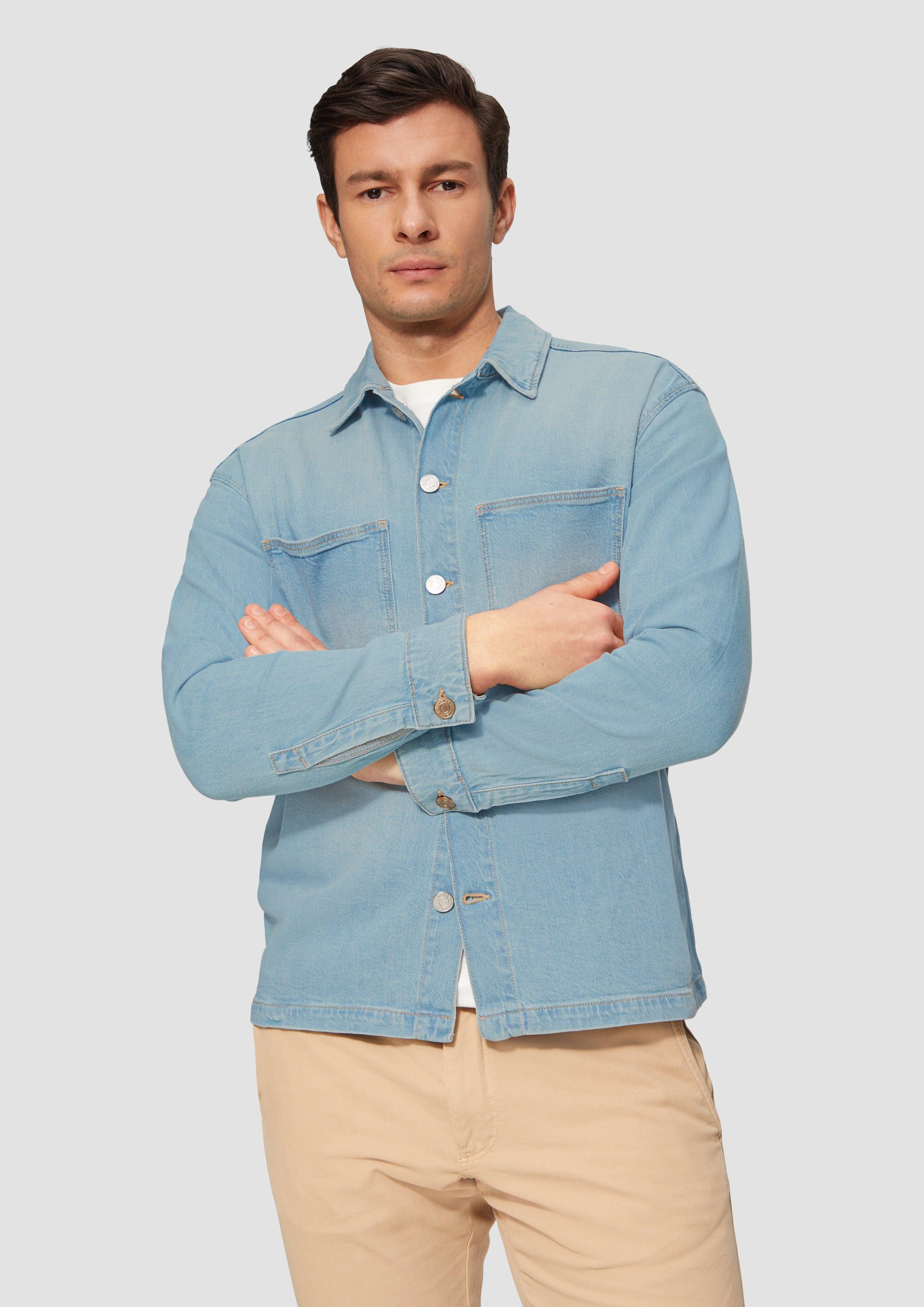 Langarmhemd Lässiges Overshirt aus Denim