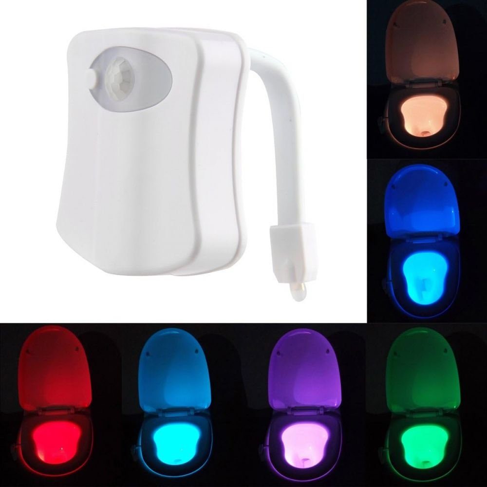 GelldG LED Nachtlicht Wasserdichter LED-Waschraum, 8 Farbe Beleuchtung Nachtlicht