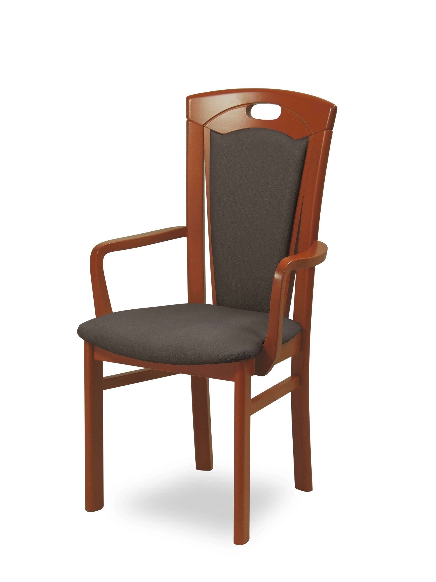 Home affaire Esszimmerstuhl FERDI, Armlehnstuhl, Made in Italy, Massivholz (1 St), Bezug Feinstruktur (wasser-und fleckabweisend) oder Struktur