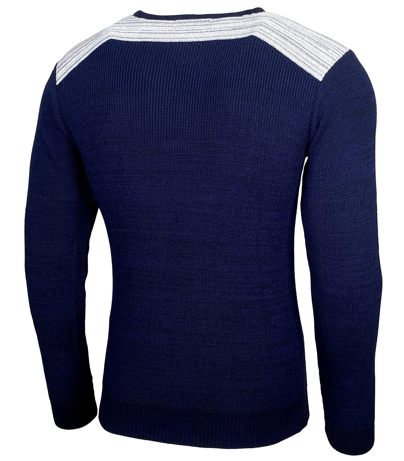 Baxboy Strickpullover Baxboy Herren Pullover V-Neck Strick-Pullover Moderner Männer 52205